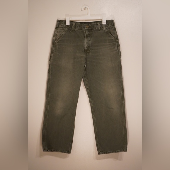 Carhartt Pants Carhartt Mens Green Work Pants Poshmark